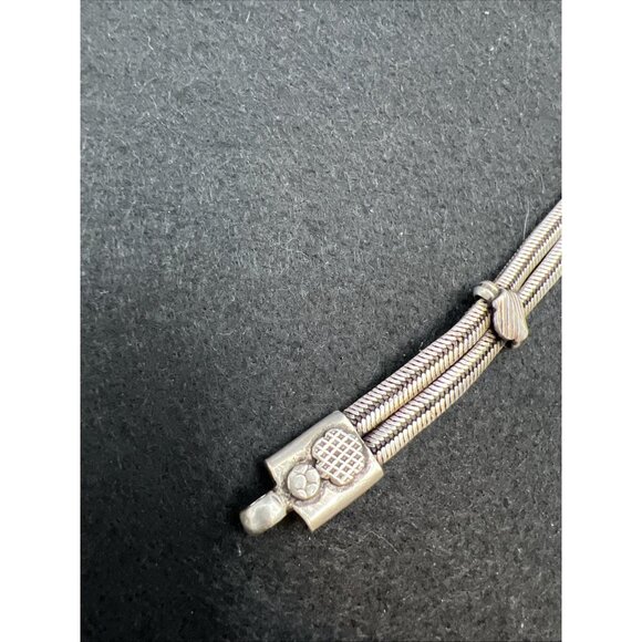 Vintage Sterling Silver Rajasthan India Wheat Link Bracelet 7" Pin Clasp 24.6g - Picture 4 of 16